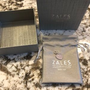 Zales pink quartz charm